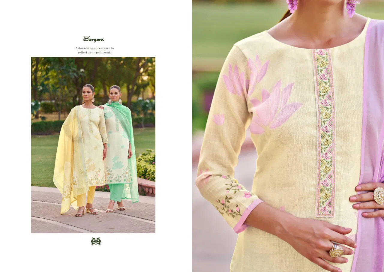 Orchid by Sargam Lilen Printed Designer Salwar Suit Wholesale Market In Surat